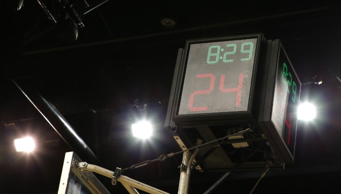 Reloj de una cancha de baloncesto