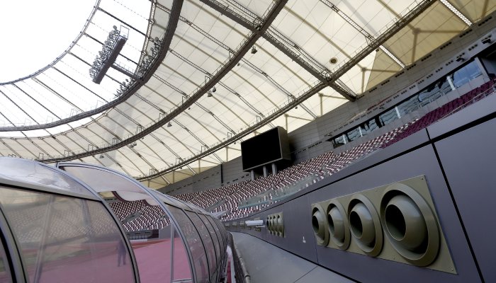 Imagen de las gradas de un estadio de fútbol